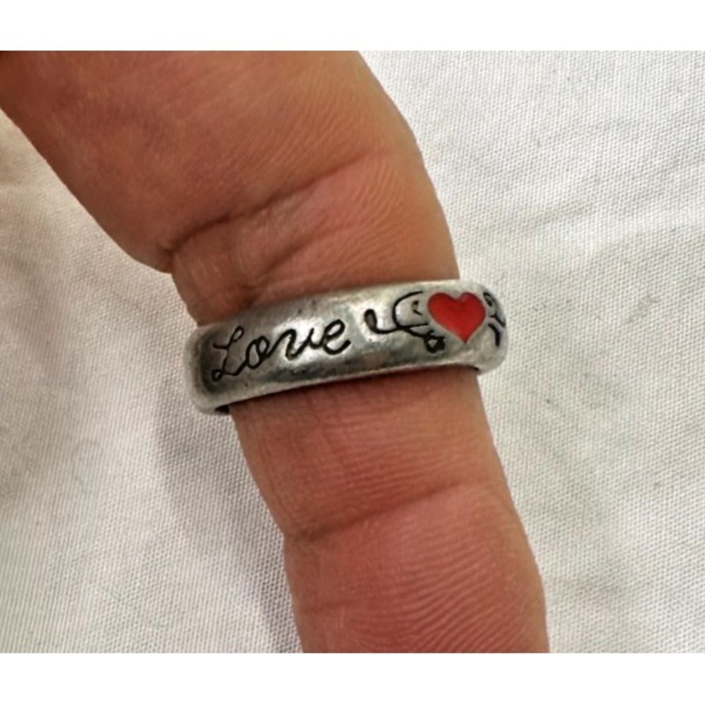 VTG BSD Bob Siemon Designs Ring LOVE WAITS 925 Sterling Silver Promise sz 6.5